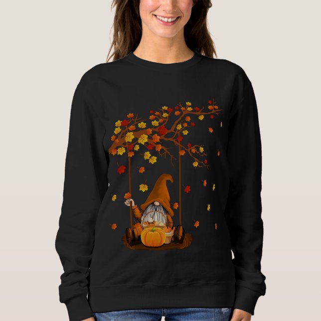 Pumpkin Gnomes Herbst Niedliches Halloween Thanksg Sweatshirt (Vorderseite)