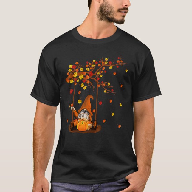 Pumpkin Gnomes Herbst Niedliches Halloween Thanksg T-Shirt (Vorderseite)