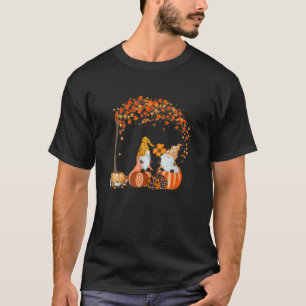 Pumpkin Gnomes Tree Herbst Niedliches Halloween T-Shirt