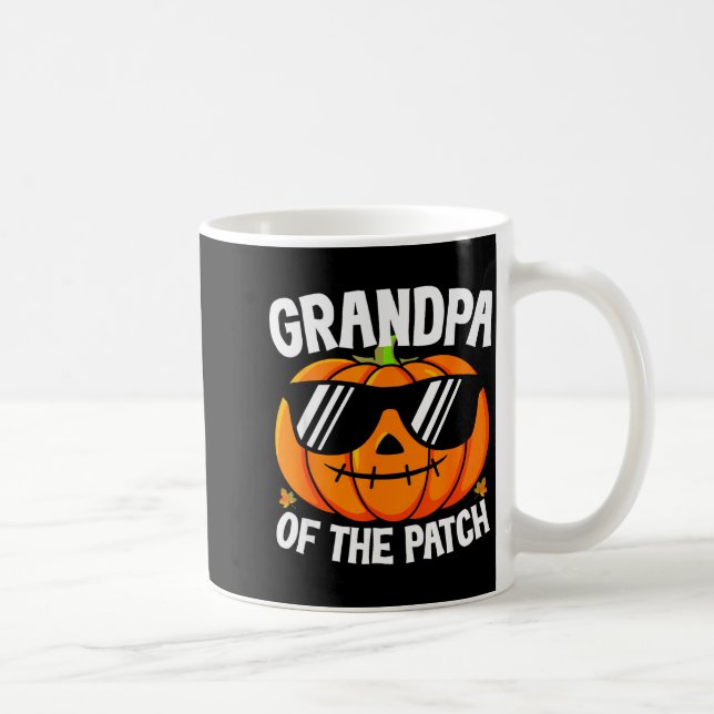 Pumpkin Grandpa Of The Patch Halloween Family Matc Kaffeetasse (Rechts)