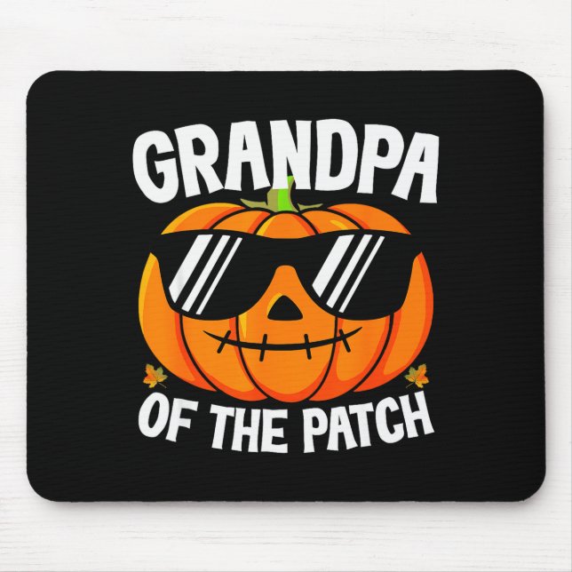 Pumpkin Grandpa Of The Patch Halloween Family Matc Mousepad (Vorne)