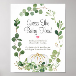Pumpkin Greenery Brautparty Raten Sie das Baby Foo Poster