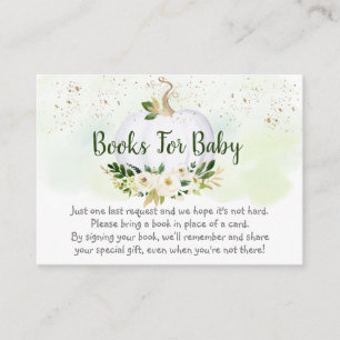 Pumpkin Greenery Gold Baby Shower Buy Request Begleitkarte