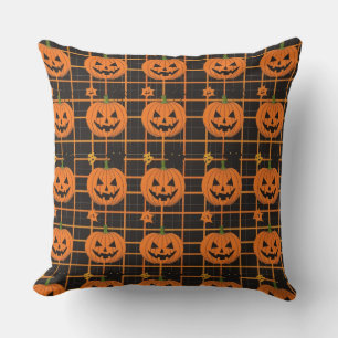 Pumpkin Grid Halloween-Kissen Kissen