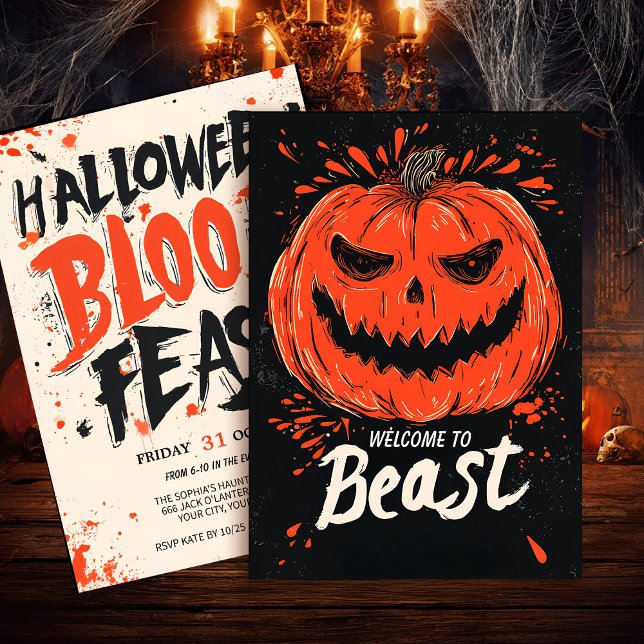Pumpkin Grin Halloween-Party Einladung (Von Creator hochgeladen)