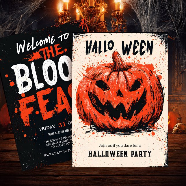Pumpkin Grin Halloween-Party Einladung (Von Creator hochgeladen)