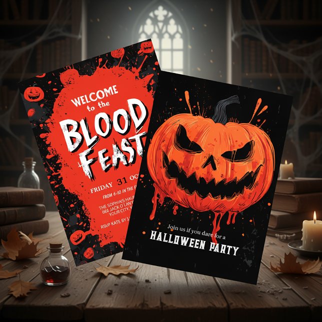 Pumpkin Grin Halloween-Party Einladung (Von Creator hochgeladen)