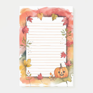 Pumpkin Grin & Leafy Whimsy Post-it Klebezettel