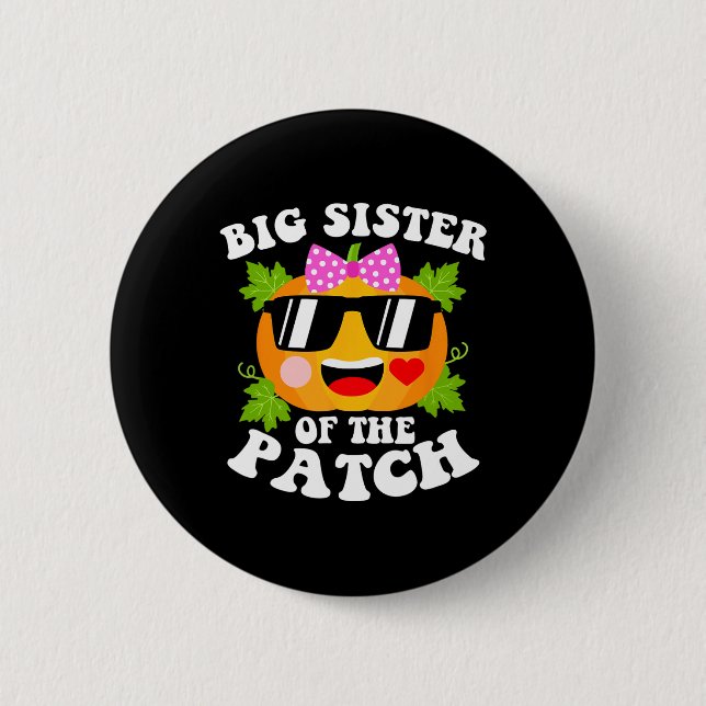 Pumpkin große Schwester des Patch Fun Halloween Fa Button (Vorderseite)