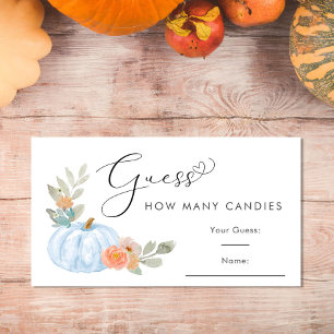 Pumpkin Guess Wie viele Candies Boy Showspiel Begleitkarte
