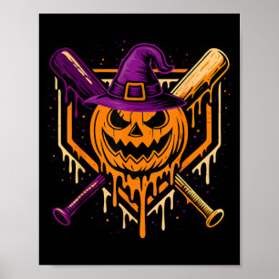 Pumpkin Halloween Baseballeis Tropfen Soky Boy Poster