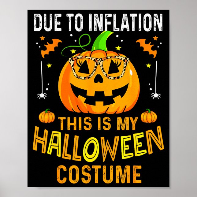 Pumpkin Halloween Costume Men Women Funny Hallowee Poster (Vorne)