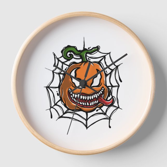 Pumpkin - Halloween Design - Horror Shirt Uhr (Vorderseite)