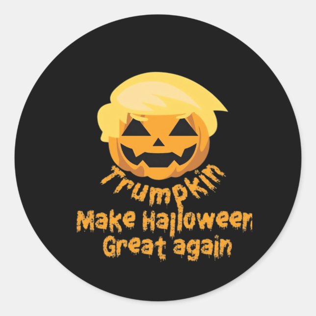 Pumpkin Halloween Design Runder Aufkleber (Vorderseite)