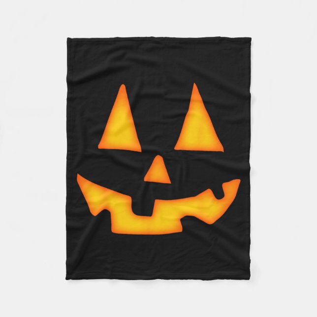 Pumpkin Halloween For Men Women Jack O Lantern Fac Fleecedecke (Vorderseite)