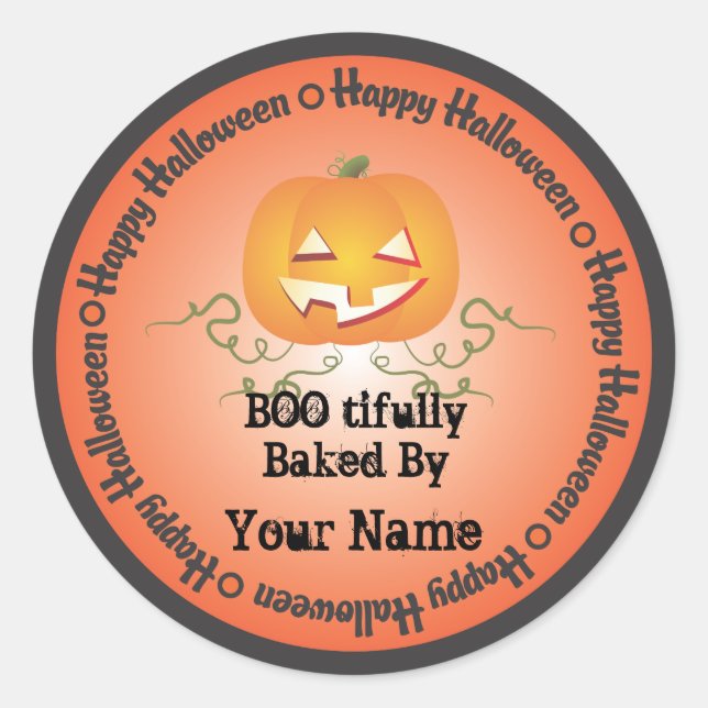 Pumpkin Halloween, gebacken von Sticker (Vorderseite)