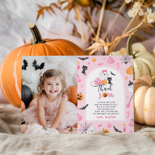 Pumpkin Halloween Geburtstagskarte Foto Einladung