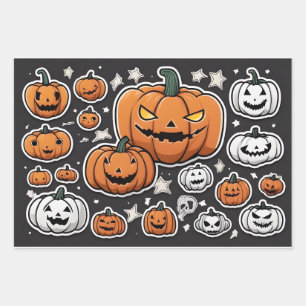 Pumpkin-halloween Geschenkpapier Set