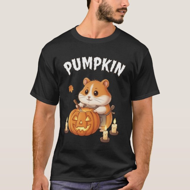Pumpkin - Halloween-Hamster-Jack-O’-Lantern-T-Shir T-Shirt (Vorderseite)