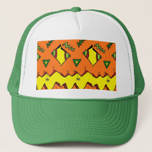 Pumpkin Halloween Jack-O-Lantern & Spider Hat Truckerkappe