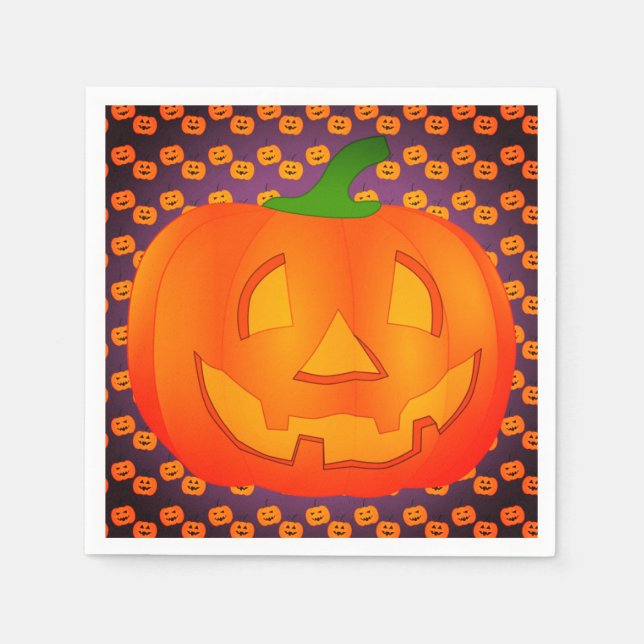 Pumpkin Halloween-Party Napkins Serviette (Vorderseite)