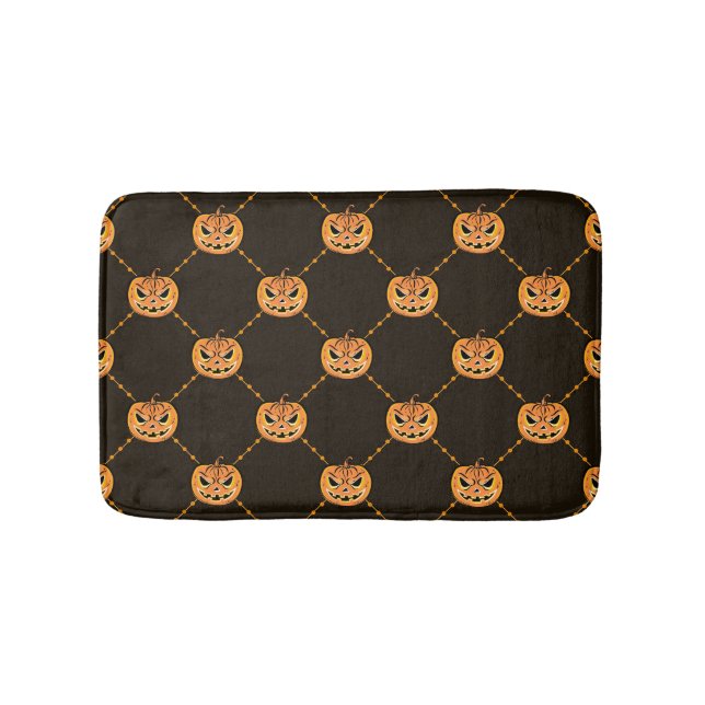 Pumpkin Halloween-Party Thema. Badematte (Vorderseite)