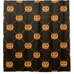 Pumpkin Halloween-Party Thema. Duschvorhang