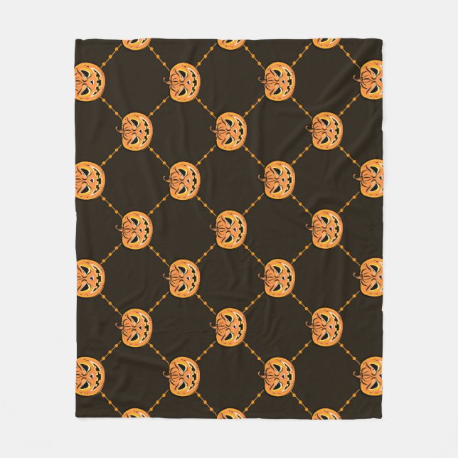 Pumpkin Halloween-Party Thema. Fleecedecke (Vorderseite)