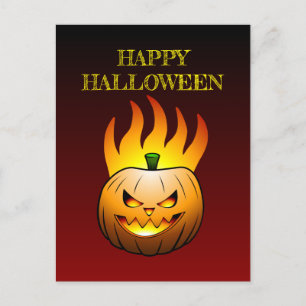 Pumpkin Halloween Postcard Feiertagspostkarte