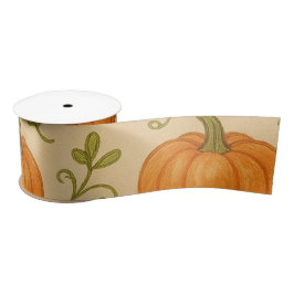 Pumpkin Halloween Ribbon - Niedliches Herbstgesche Satinband