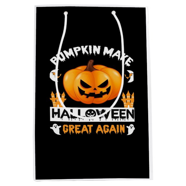 Pumpkin Halloween wieder groß Mittlere Geschenktüte (Vorderseite)