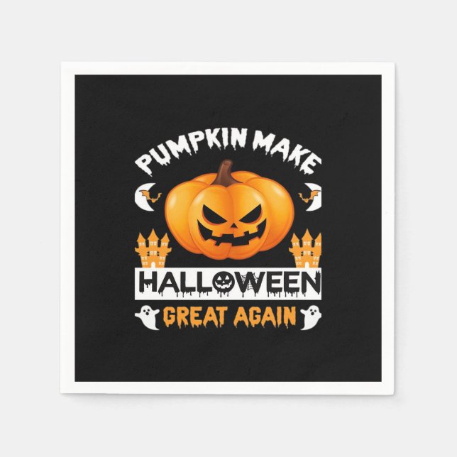 Pumpkin Halloween wieder groß Serviette (Vorderseite)