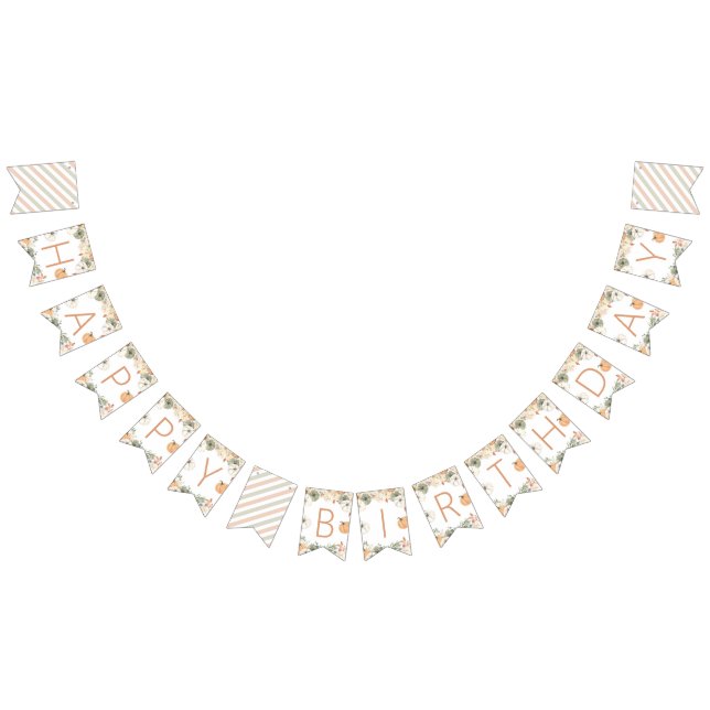 Pumpkin Happy Birthday Banner (Alle)