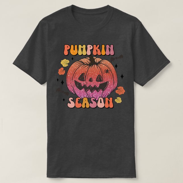 Pumpkin Happy Gefecht Pumpkin Saison Retro Fall Pr T-Shirt (Design vorne)