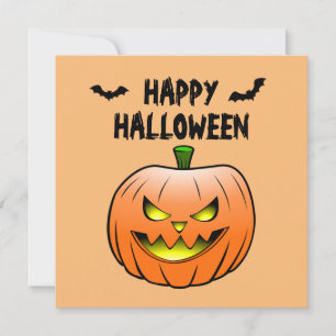 Pumpkin Happy Halloween Card Einladung