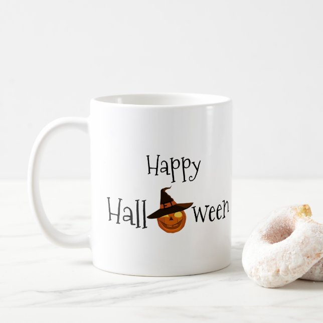 Pumpkin Happy Halloween Kaffeetasse (Mit Donut)