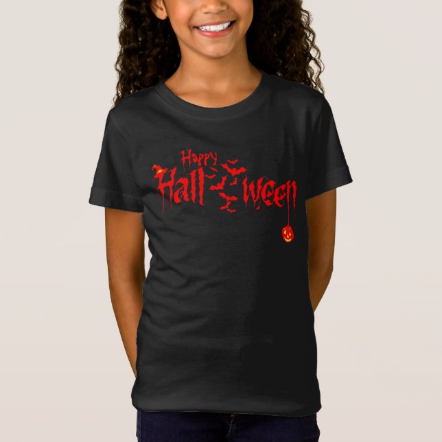 Pumpkin Happy Halloween Kostüm Beängstigend T-Shirt (Vorderseite)