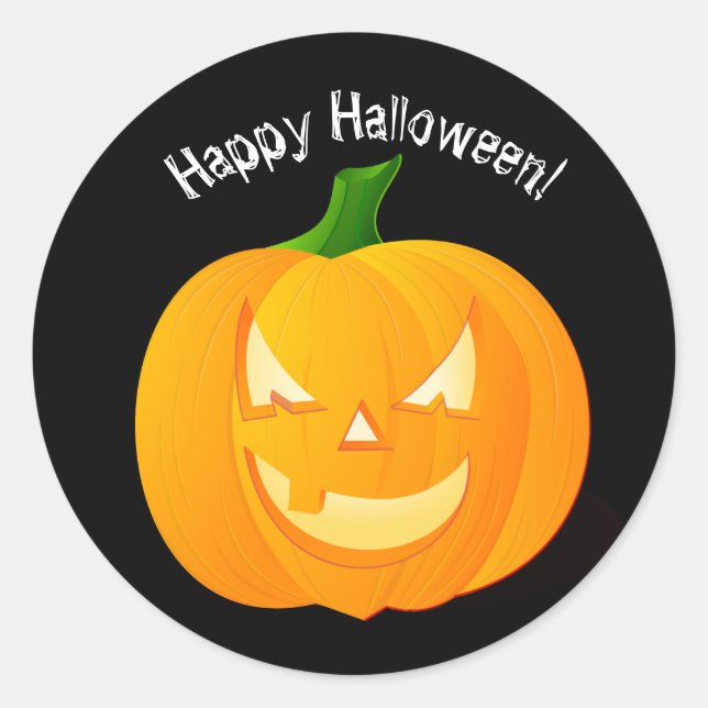 Pumpkin Happy Halloween Stickers Umschlag Aufklebe (Vorderseite)