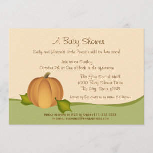 Pumpkin Harvest Baby Shower Einladung