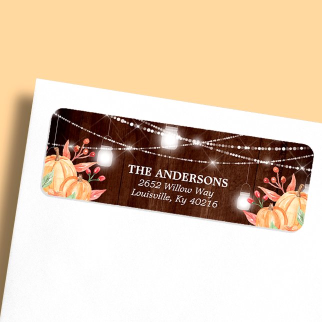 Pumpkin Harvest Mason Jar Fall Lights Adresse (Von Creator hochgeladen)