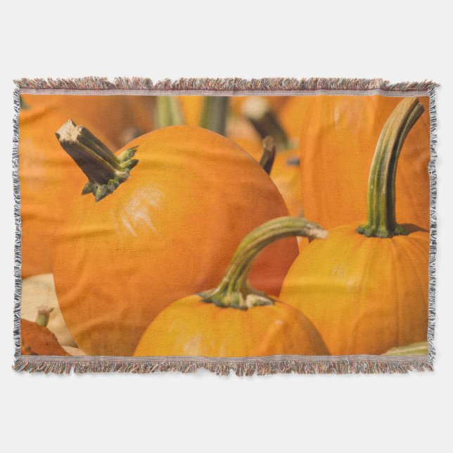 Pumpkin Harvest Throw Blanket Decke (Vorderseite)