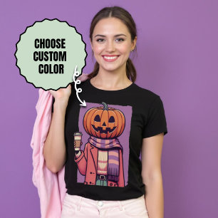 Pumpkin Head Coffee Pastel Goth T-Shirt