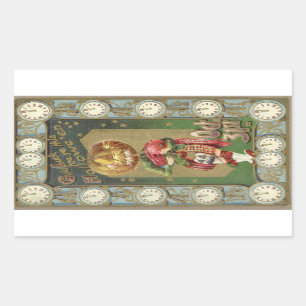 Pumpkin Head mit Kilt Vintag Rechteckiger Aufkleber