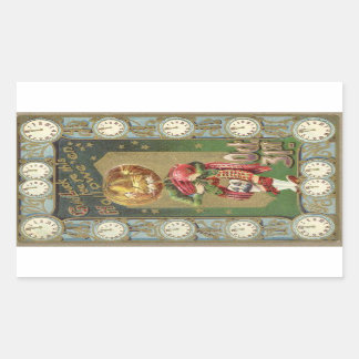 Pumpkin Head mit Kilt Vintag Rechteckiger Aufkleber