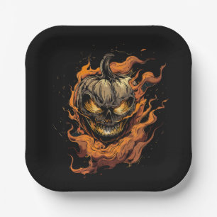 Pumpkin Head Pappteller