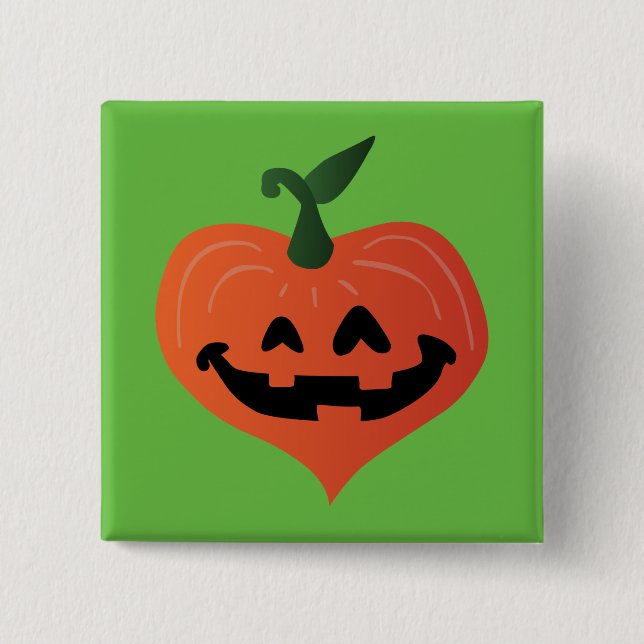 Pumpkin Heart Button (Vorderseite)