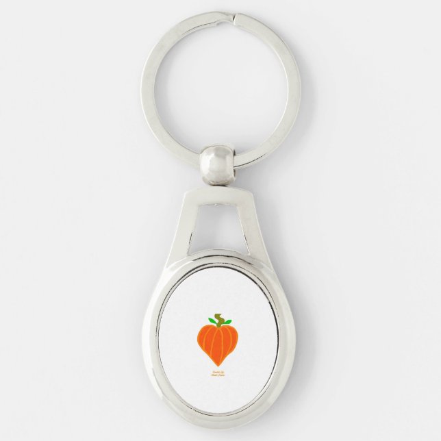 Pumpkin Heart Oval Schlüsselanhänger (Vorderseite)