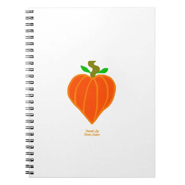 Pumpkin Heart Spiral Foto Notebook Notizblock (Vorderseite)