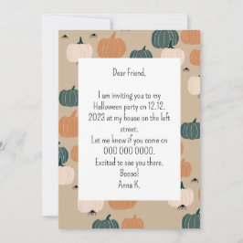 Pumpkin Helloween Einladung