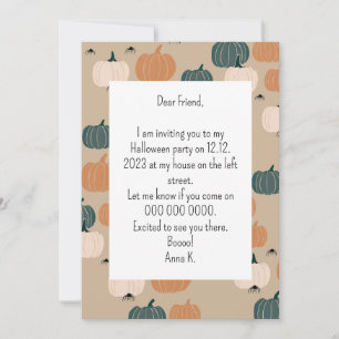 Pumpkin Helloween Einladung
